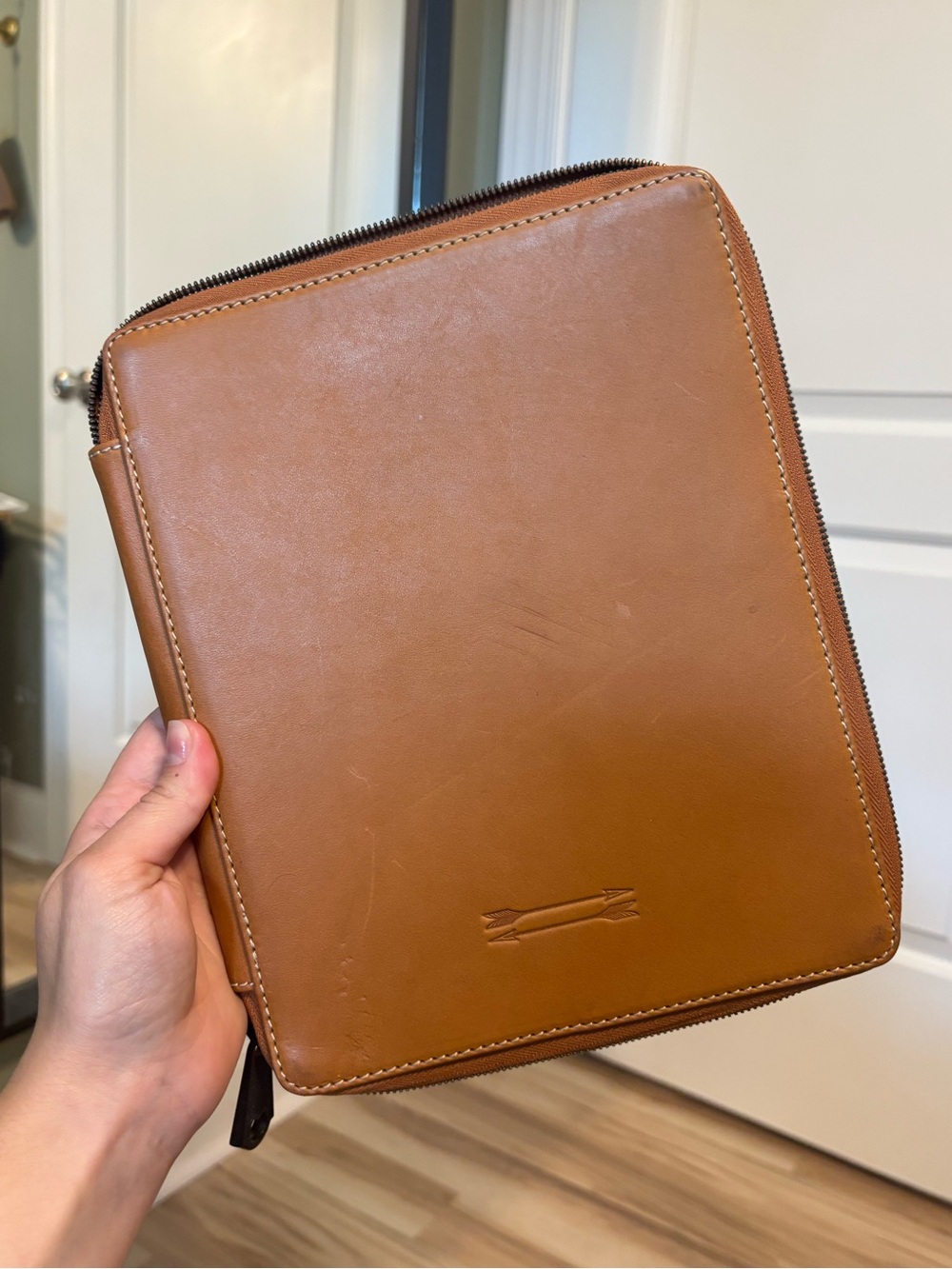 Ben Minkoff Men's Leather Ipad Case in Tan